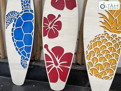 Ván lướt sóng decor Summer cao 90cm [Gỗ dày - chuẩn đẹp] VLS-11